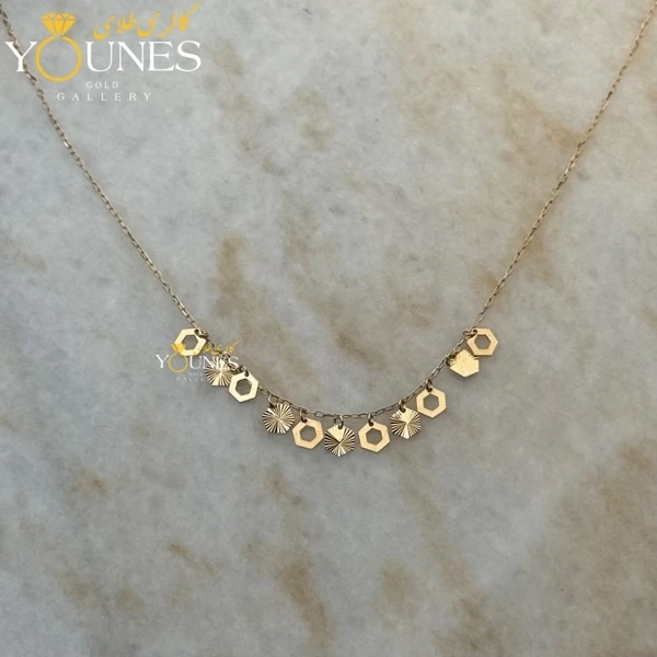گردنبند طلا شش ضلعی